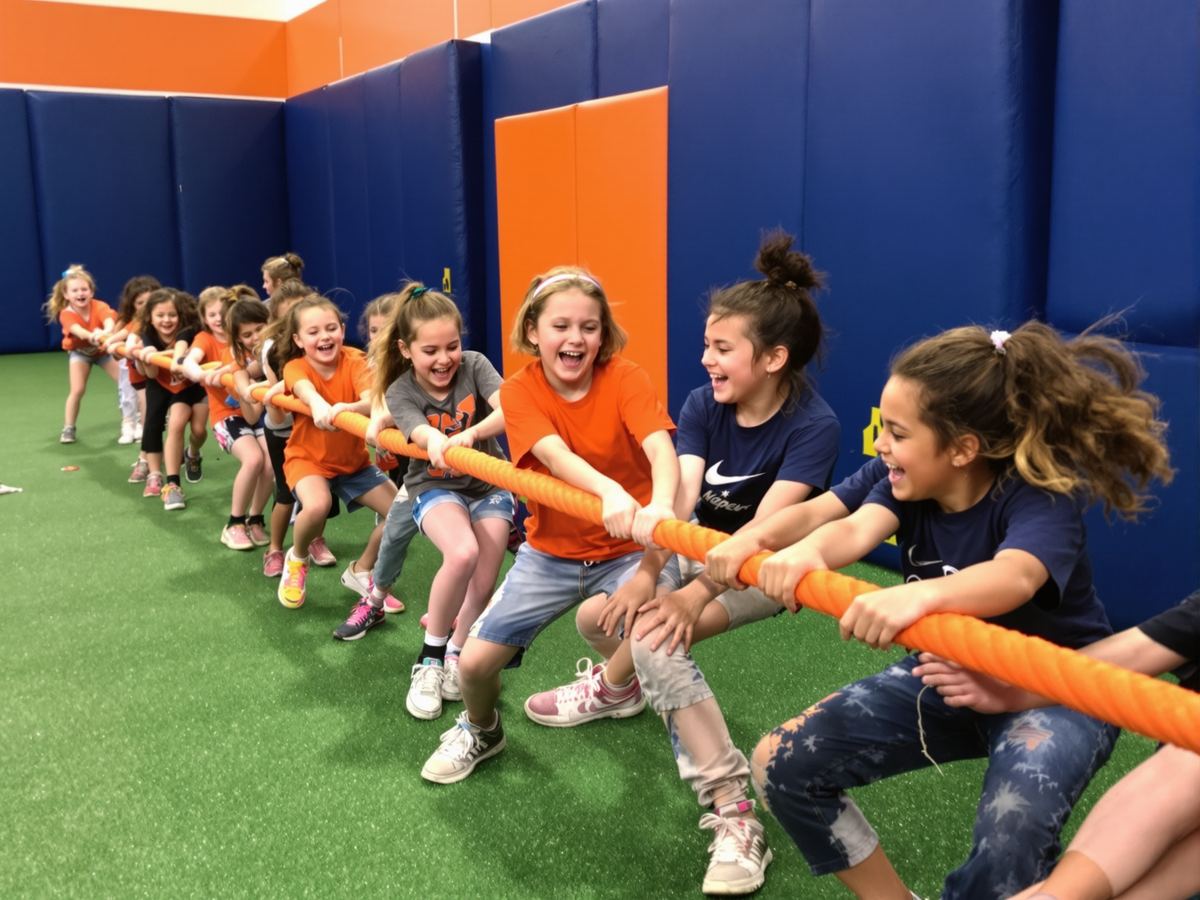 Color War party team games on the turf